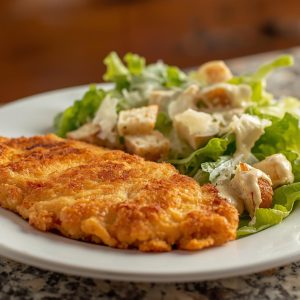 Chicken Schnitzel Caesar