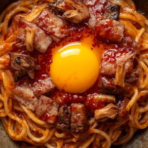 Spicy Carbonara Udon